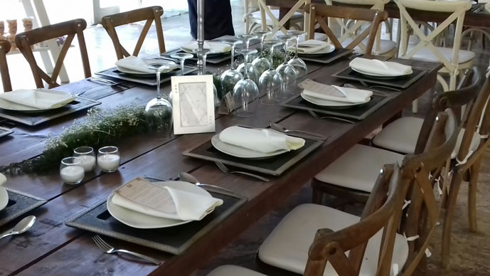 Silla crossback. Sillas para eventos.